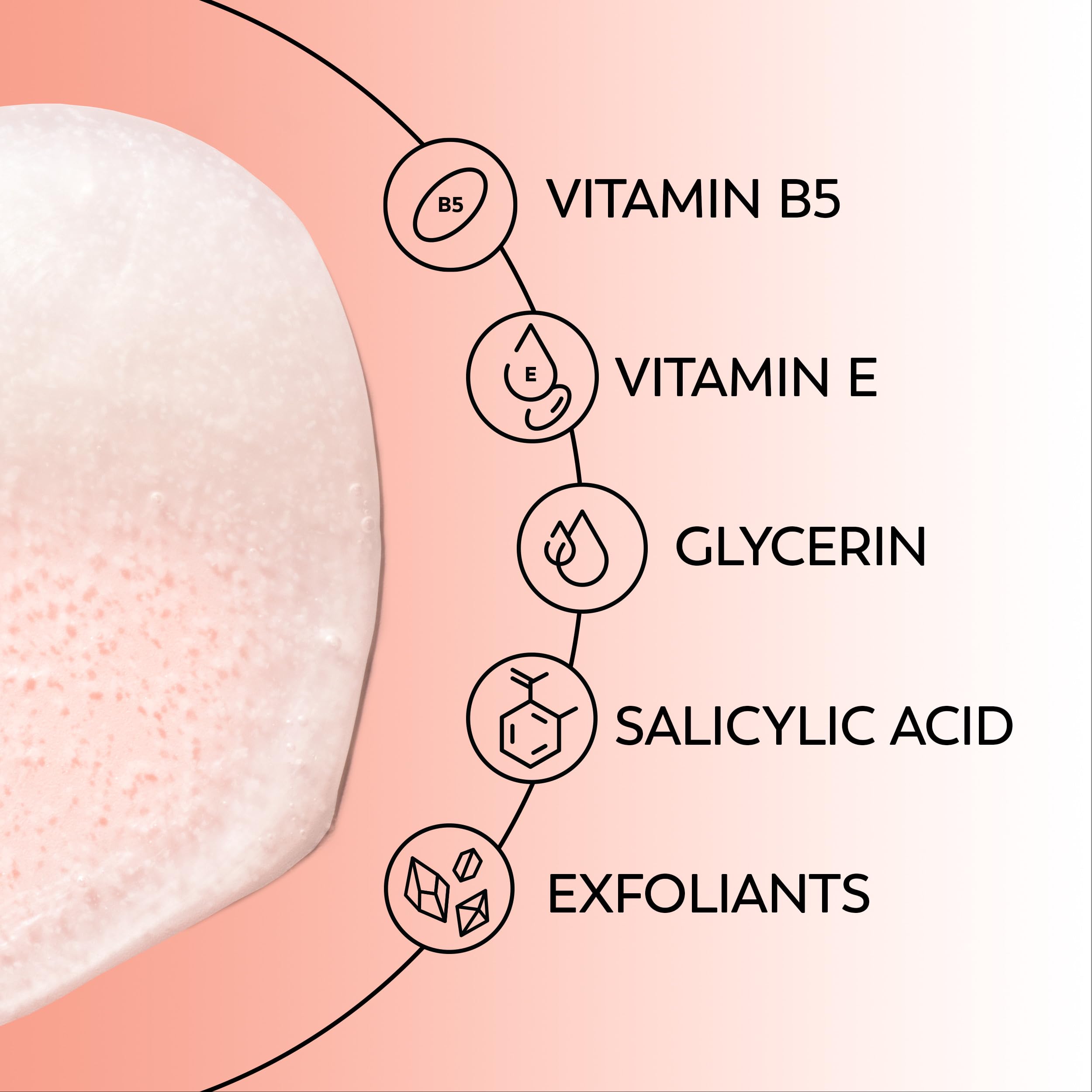 Olay exfoliating face wash with salicylic acid for oily and combination skin