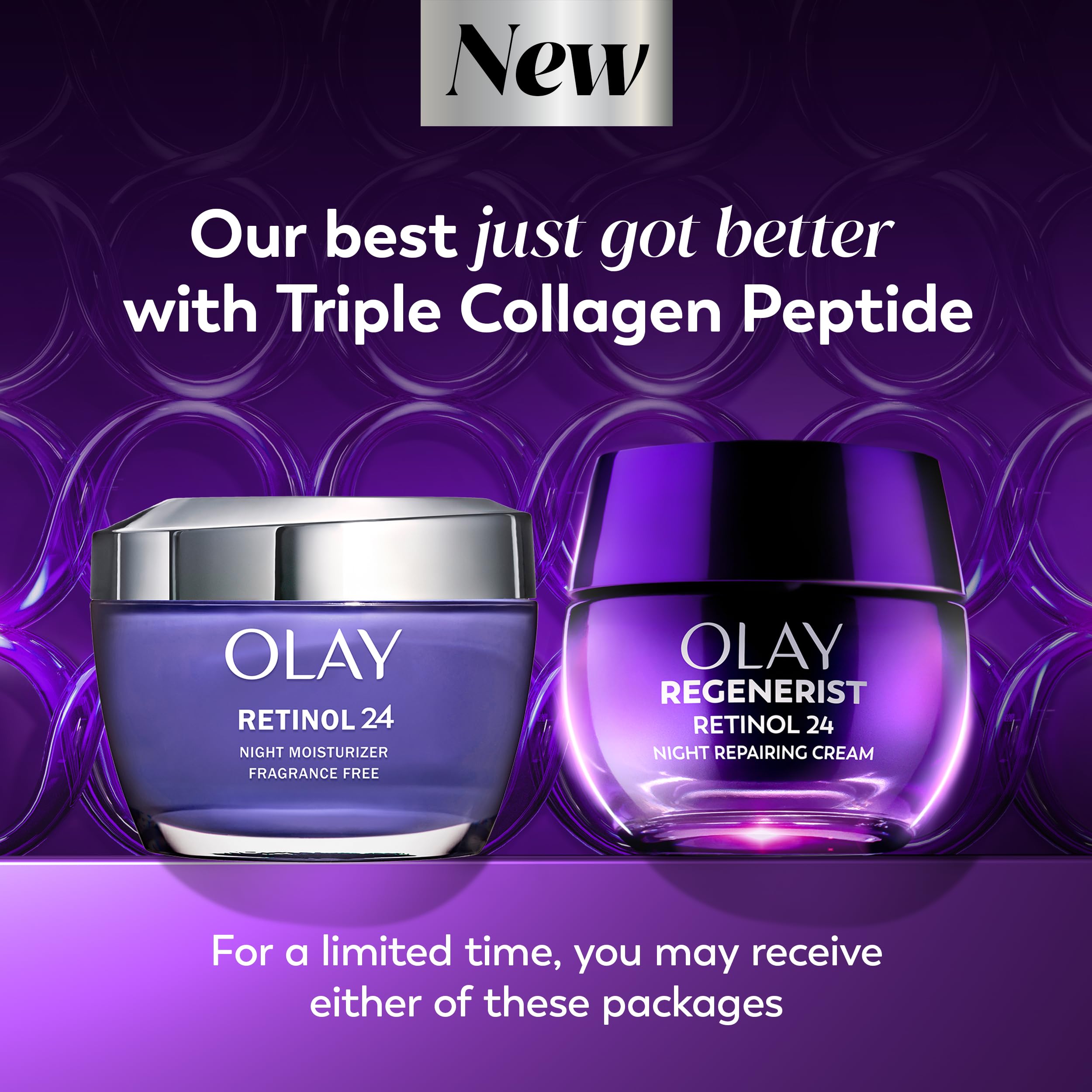 Olay Retinol 24 Night Face Moisturizer open jar showing smooth white cream texture