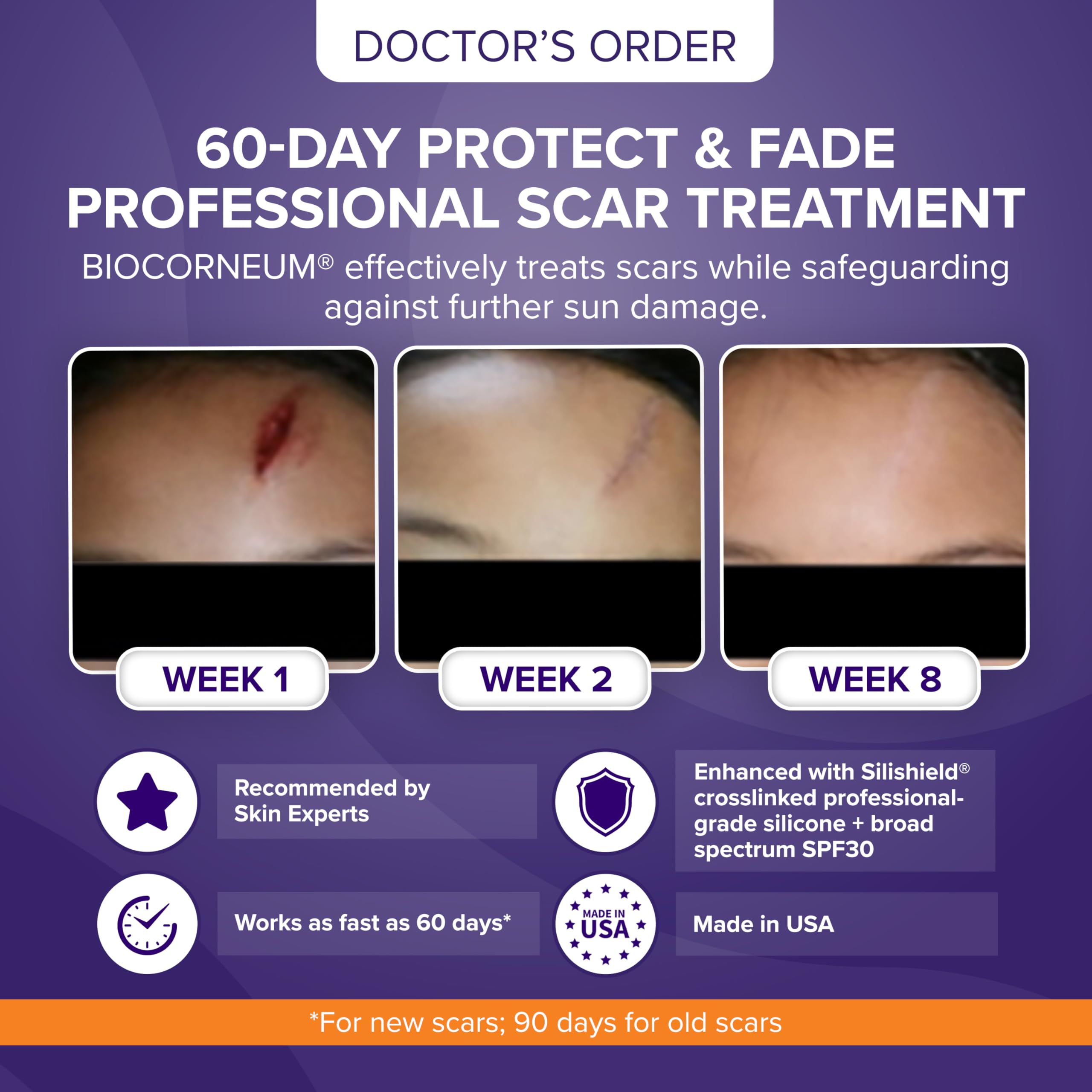 BioCorneum scar gel tube packaging professional skincare