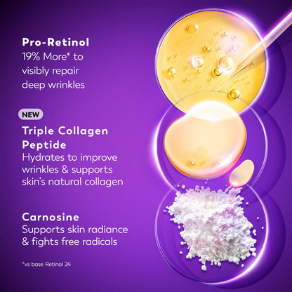 Olay Retinol 24 Max Night Cream ingredients label on jar back