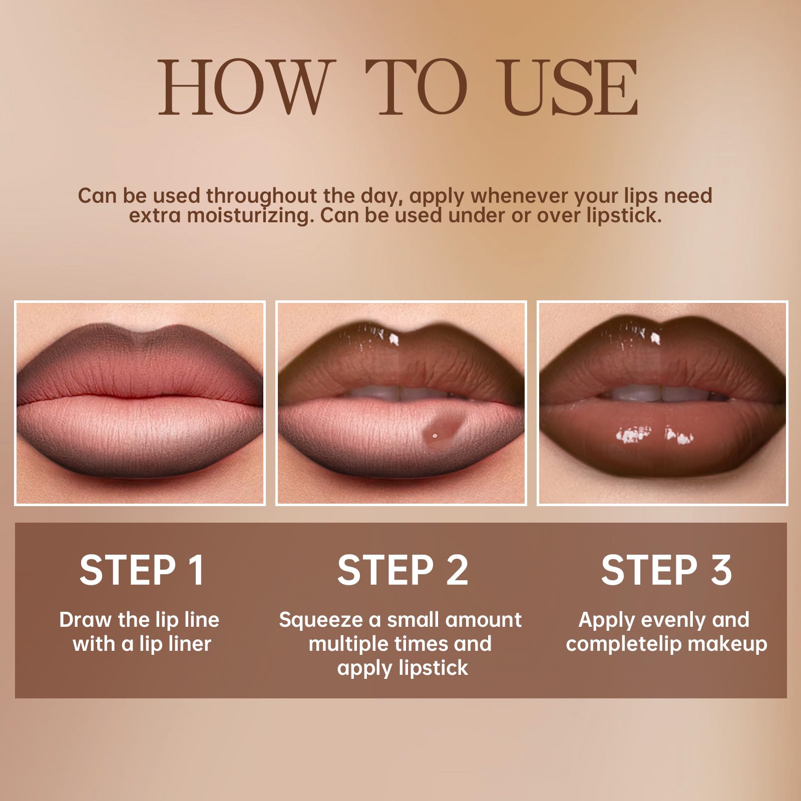 HOSAILY moisturizing lip glow oil kit side by side product layout