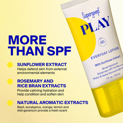 Supergoop! broad spectrum SPF 50 lotion side profile