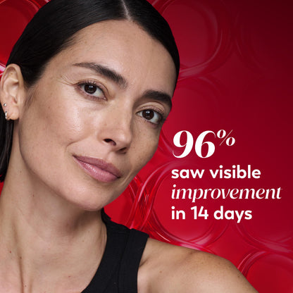 Anti aging moisturizer for women demonstrating the massaging roller application technique
