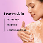 Olay peach and cherry blossom body wash label close up