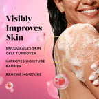 Olay Strawberry Summer Fizz body wash bottle label close up