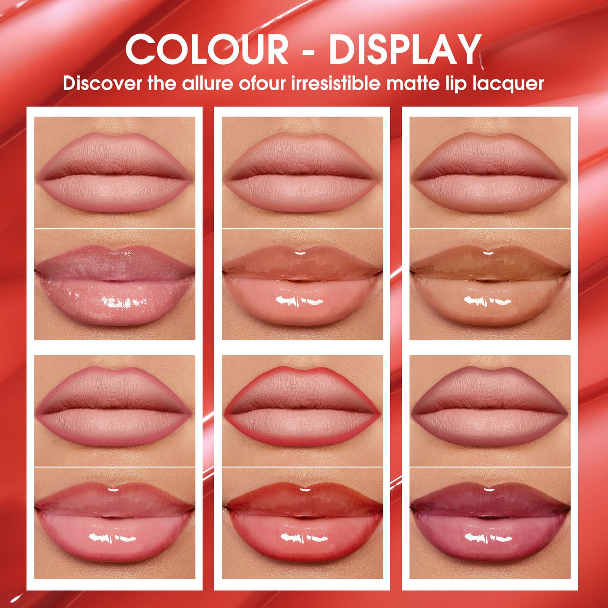 Bestland 12 pieces lip liner and gloss kit open package