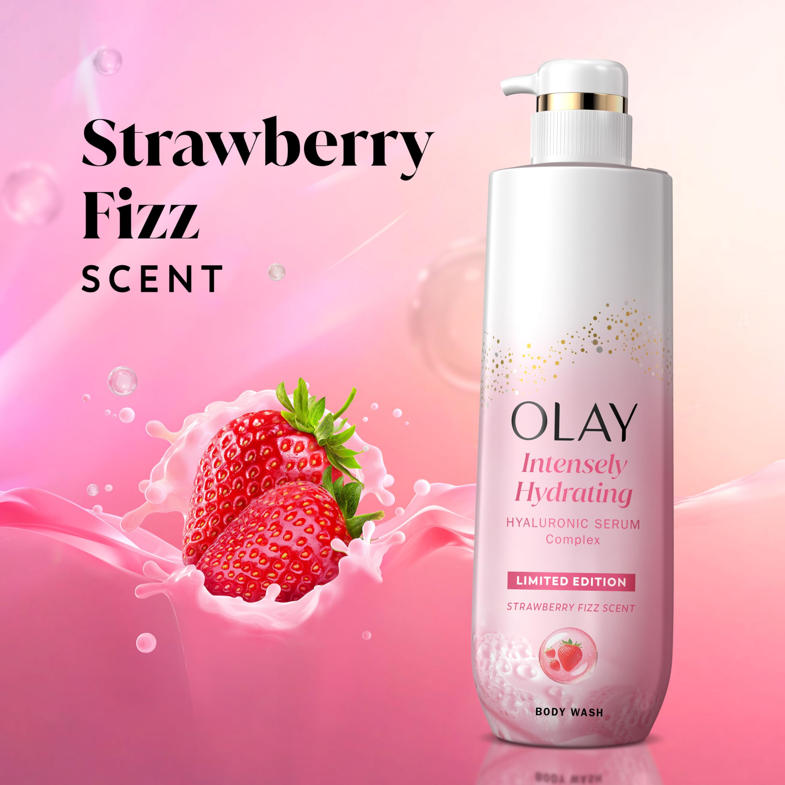 Olay Vitamin B3 Lamellar Technology body wash packaging close up view