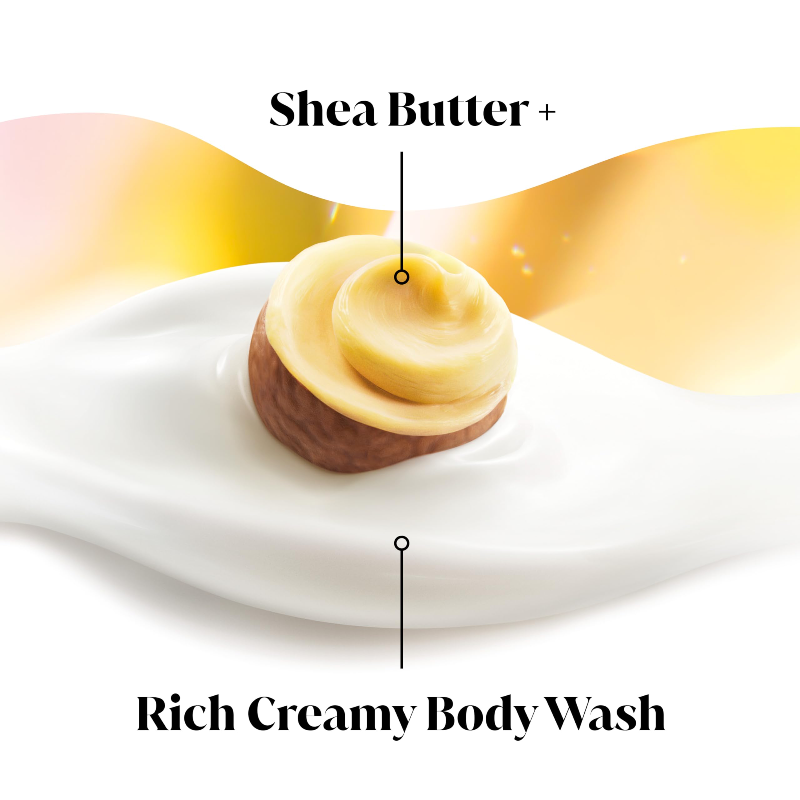 Close up of Olay body wash texture