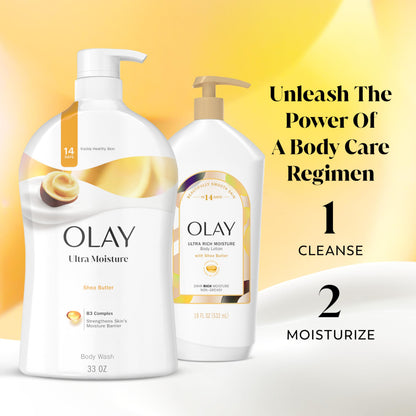 Professional studio shot of Olay Ultra Moisture body wash