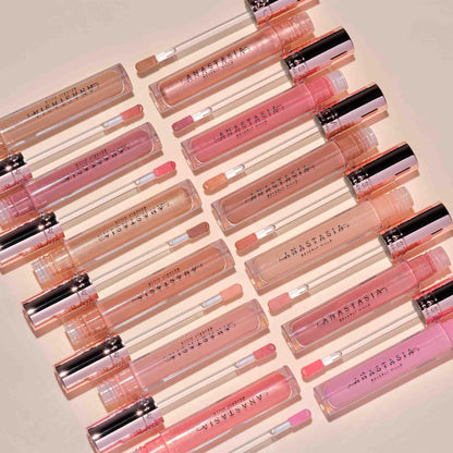Professional makeup application using Anastasia Beverly Hills lip gloss