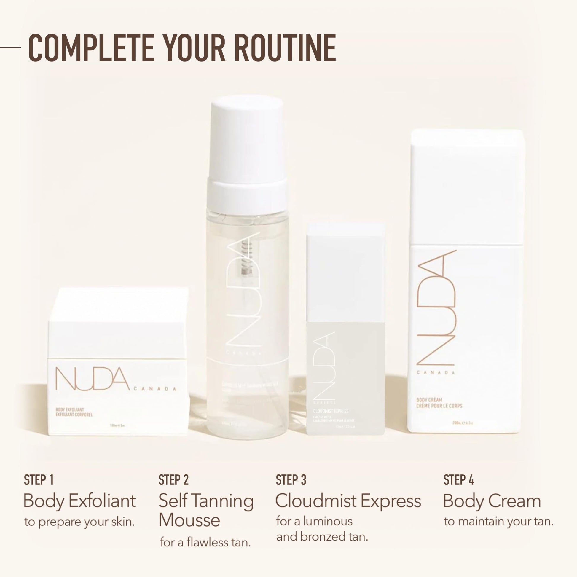 Nuda Canada CloudMist tanning mist travel size bottle