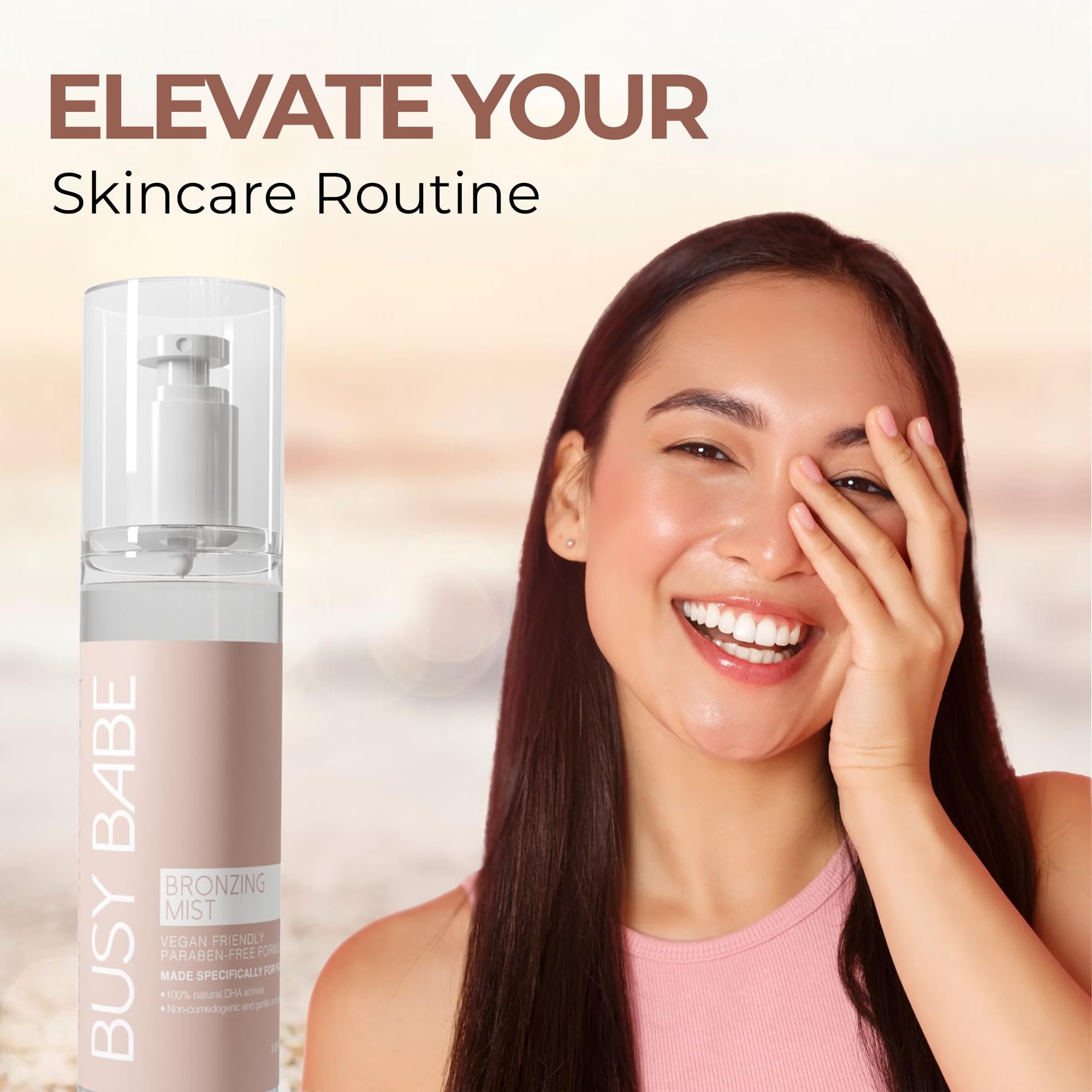 Non-comedogenic facial tanning mist lifestyle shot