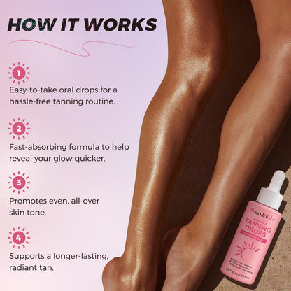 ZyranovaE tanning drops bottle with watermelon flavor label detail