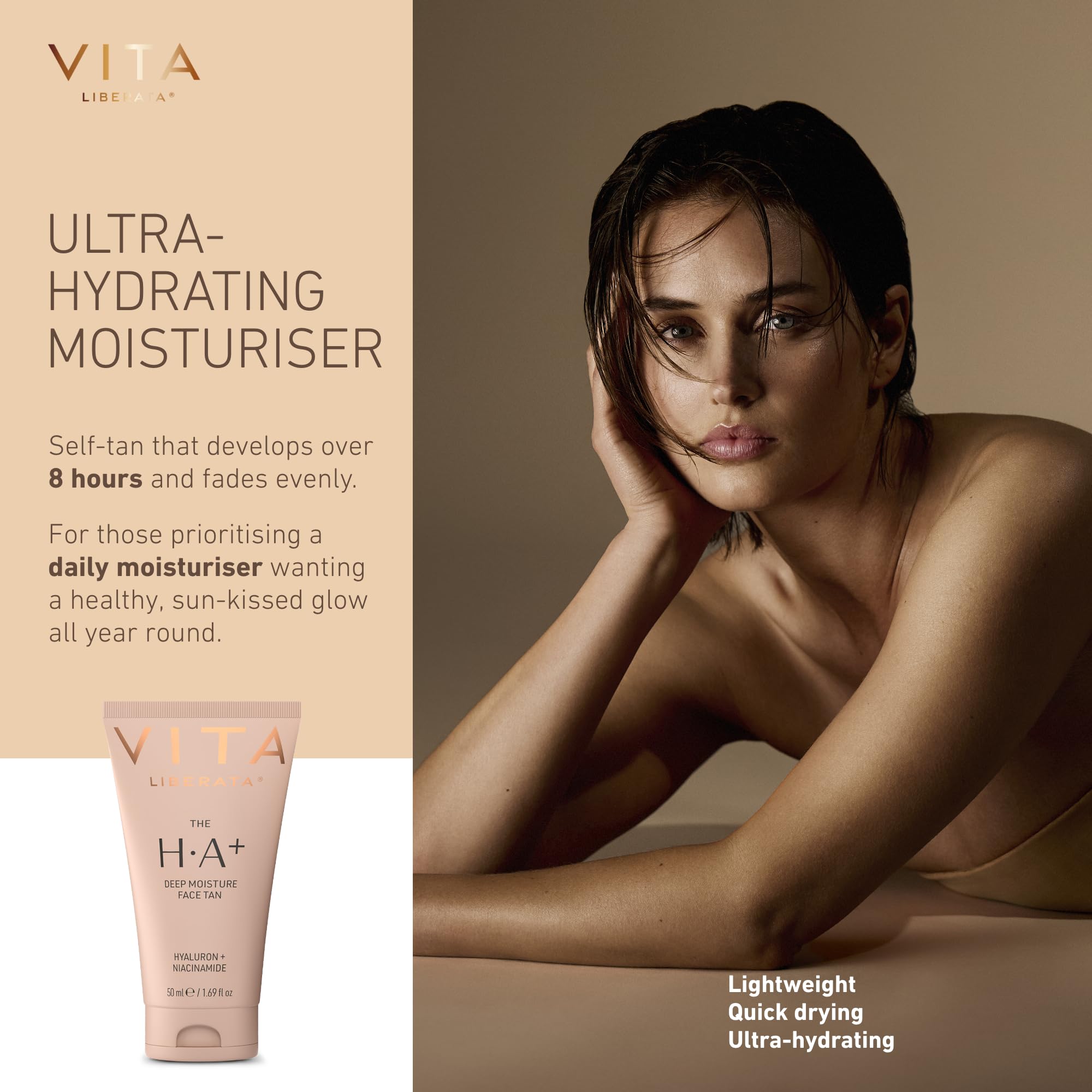 Vita Liberata The H.A+ Deep Moisture Face Tan packaging
