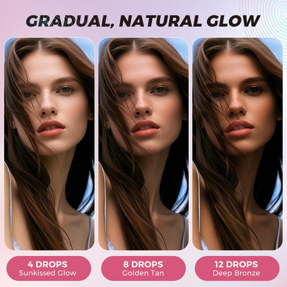 Professional studio photography of tanning drops bottle
