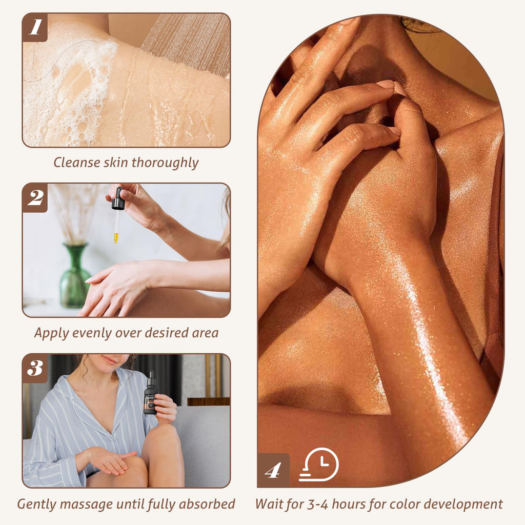 Naeli Jitesy tanning drops mixed with moisturizer