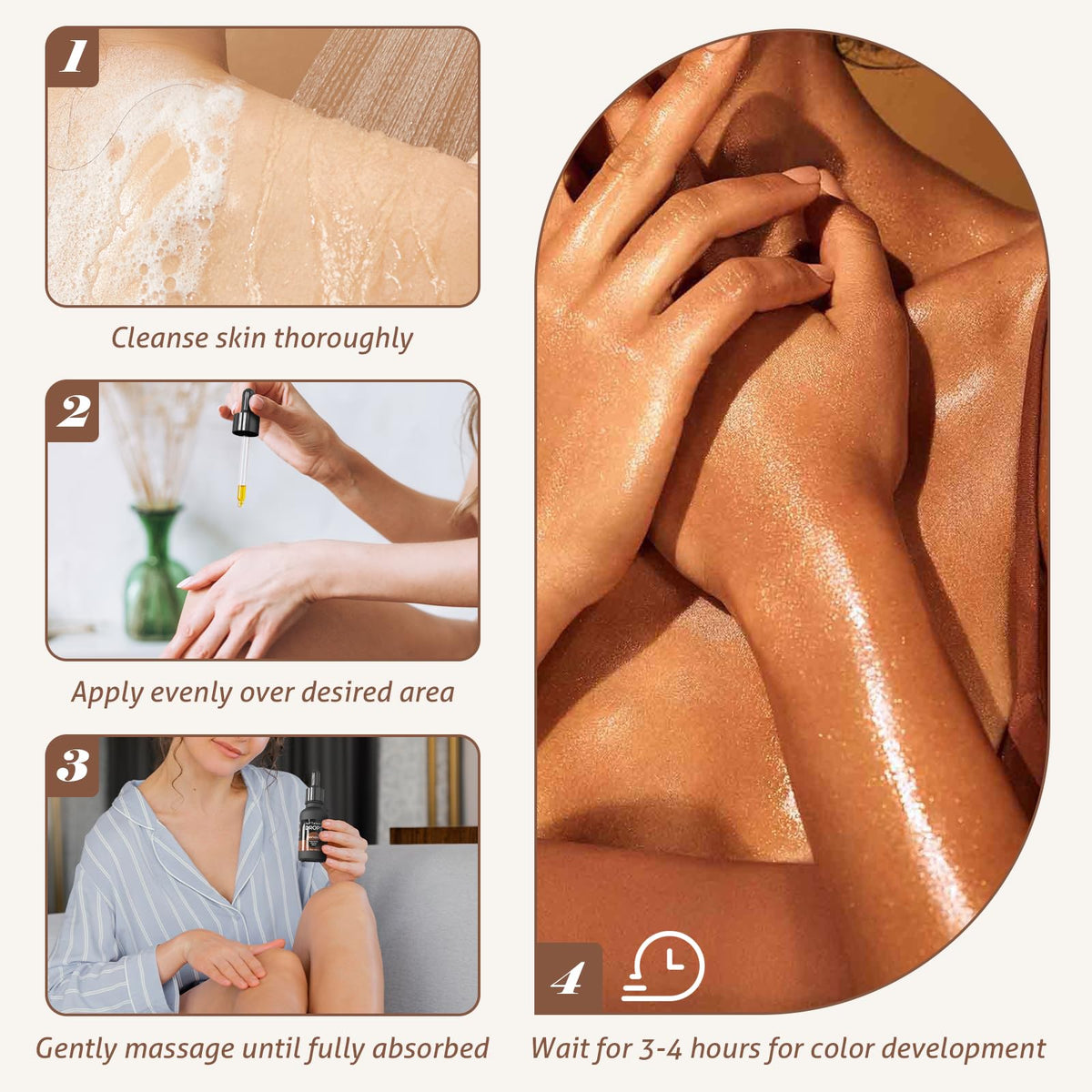 Naeli Jitesy tanning drops mixed with moisturizer