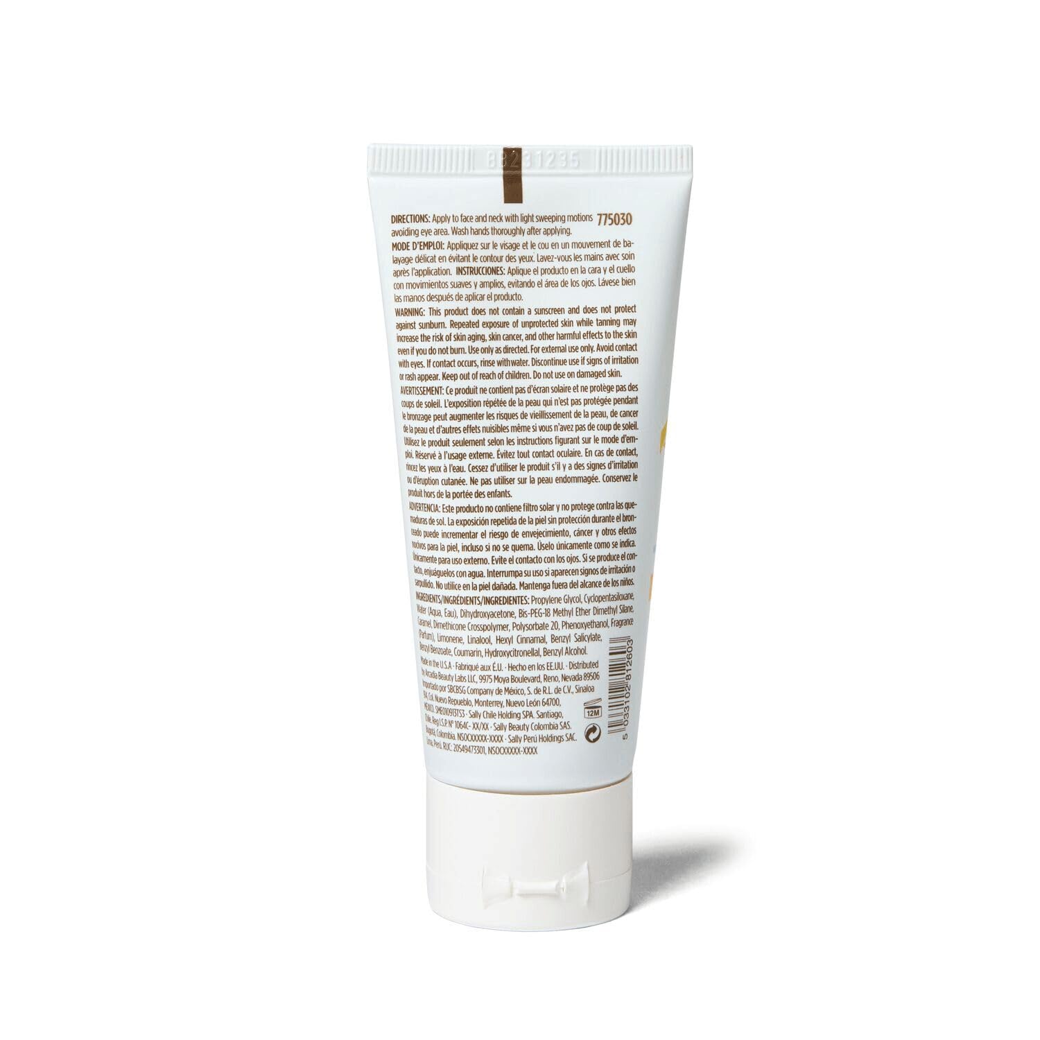 Tanwise Self Tanning Face Gel bottle package for facial use