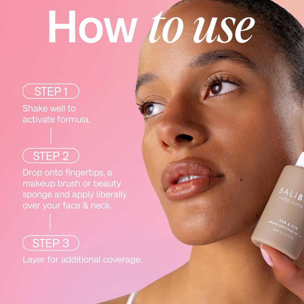 Bali Body Tinted Super Serum Tan box and bottle display