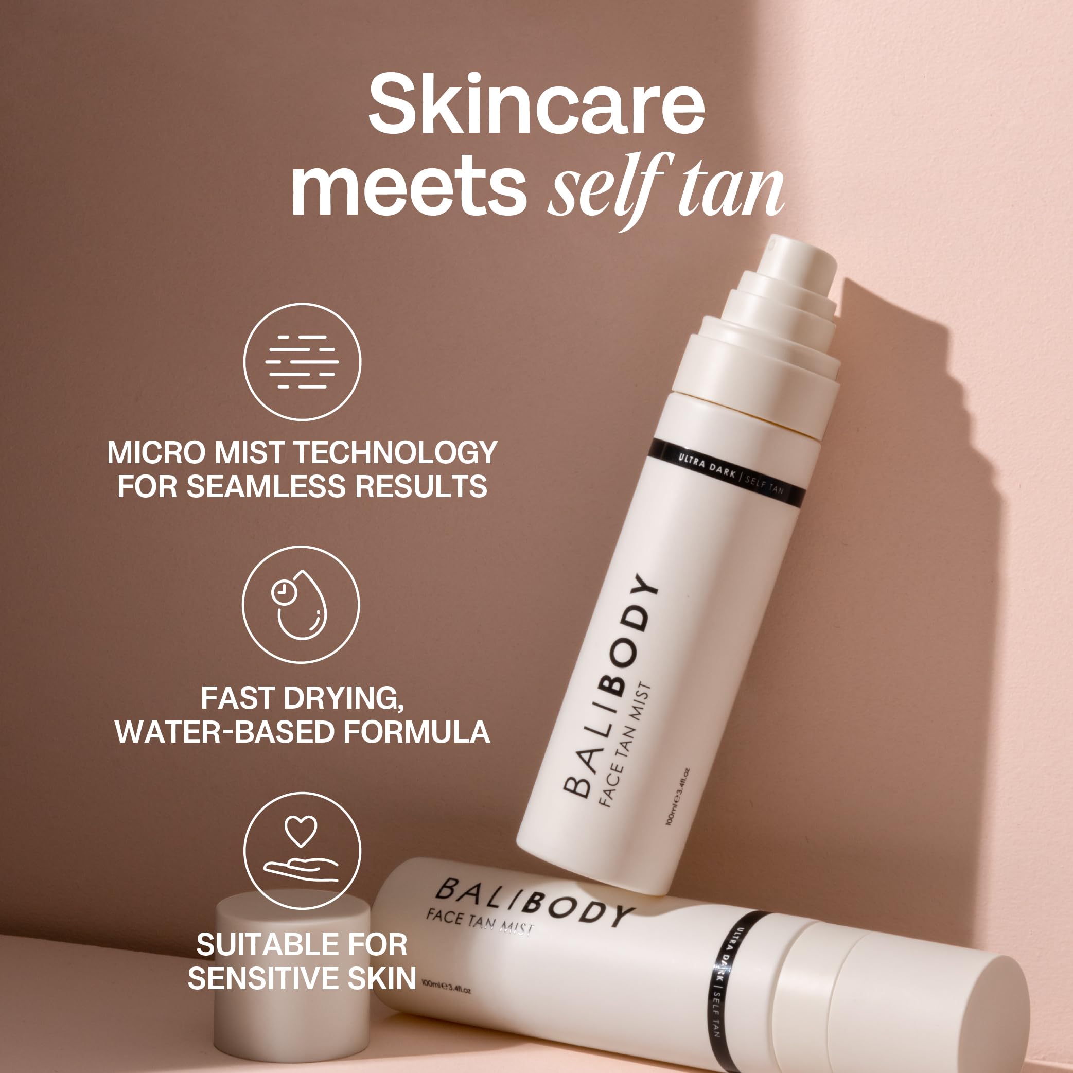Bali Body face tan spray label details