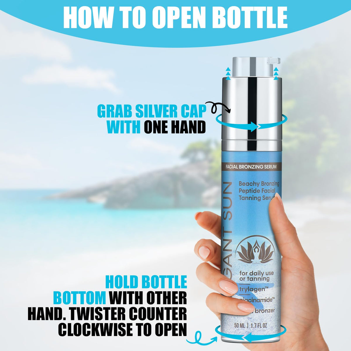 Elegant Sun gradual bronzing serum in-use application