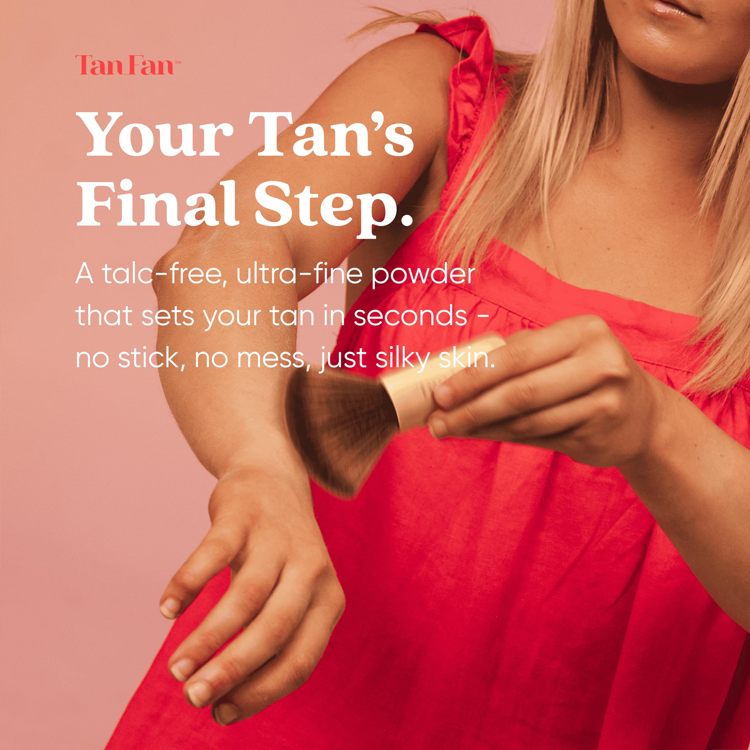 Tan Fan translucent powder shaker bottle