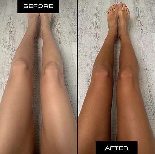 Group shot of Rose and Caramel intensity tanning range on a vanity