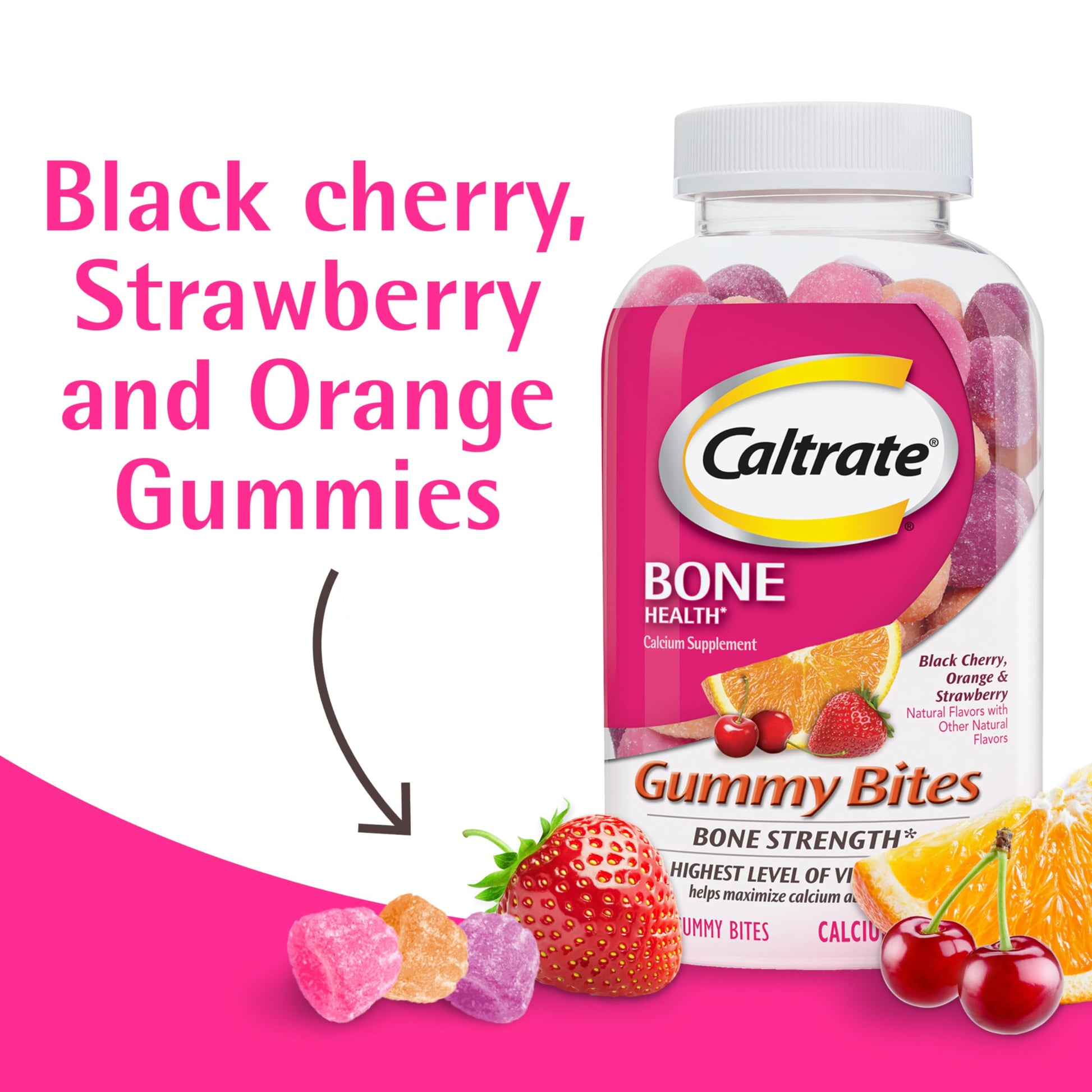 Caltrate calcium and vitamin D3 supplement nutritional label