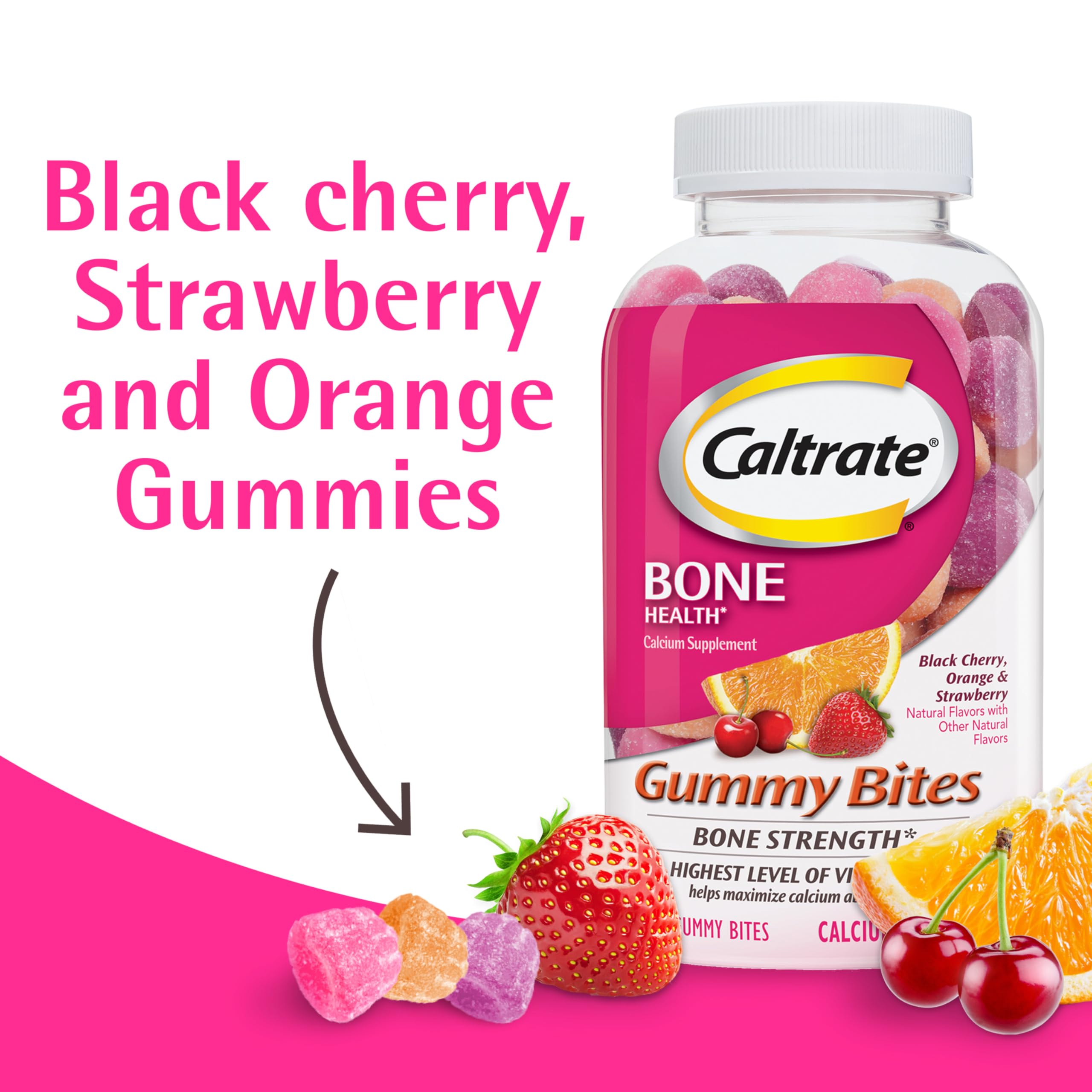 Caltrate calcium and vitamin D3 supplement nutritional label