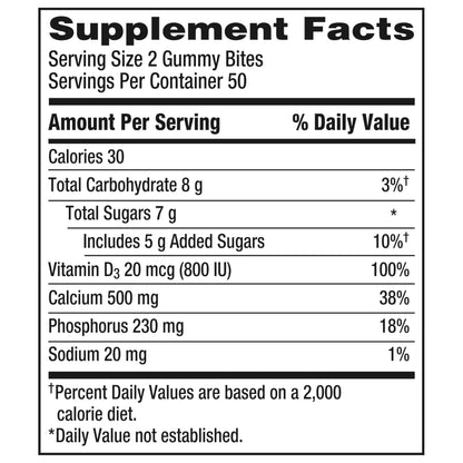 Caltrate Gummy Bites orange black cherry and strawberry variety