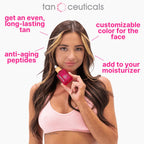Tanceuticals self tanning face drops side profile of bottle