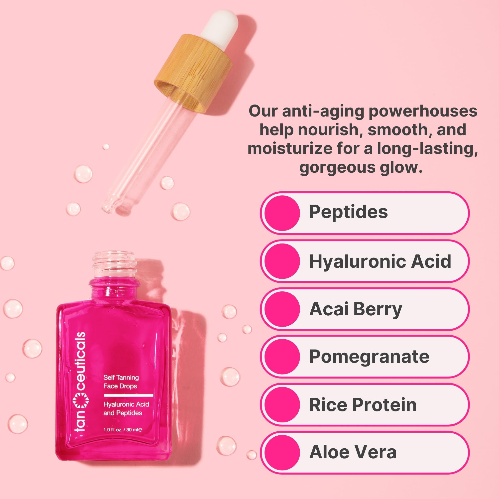 Application of Tanceuticals bronzing drops mixed with moisturizer