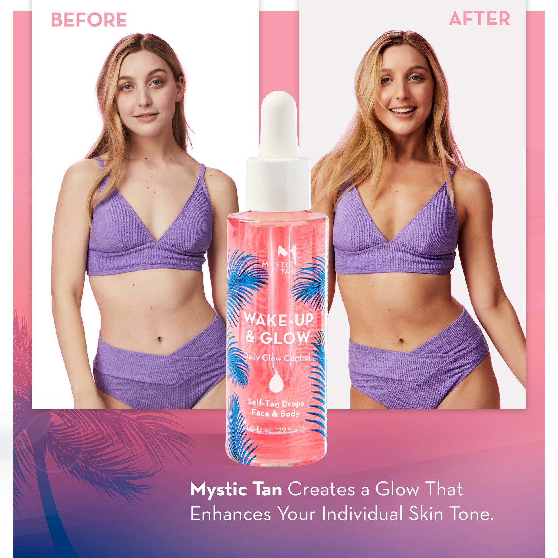 Authentic Mystic Tan tanning serum bottle