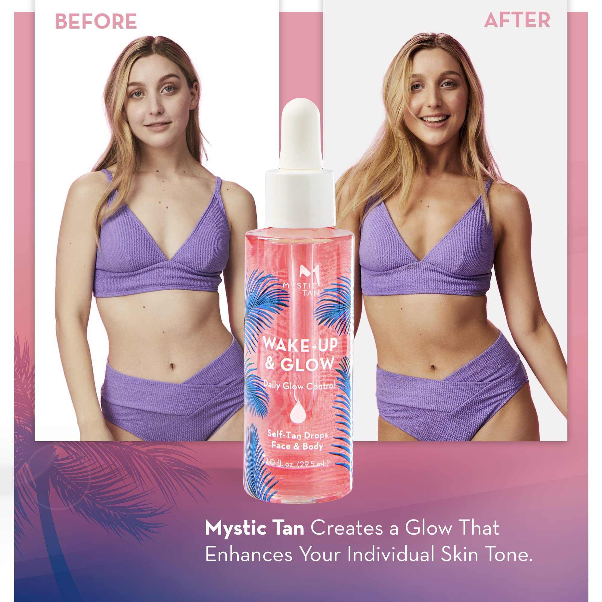 Authentic Mystic Tan tanning serum bottle