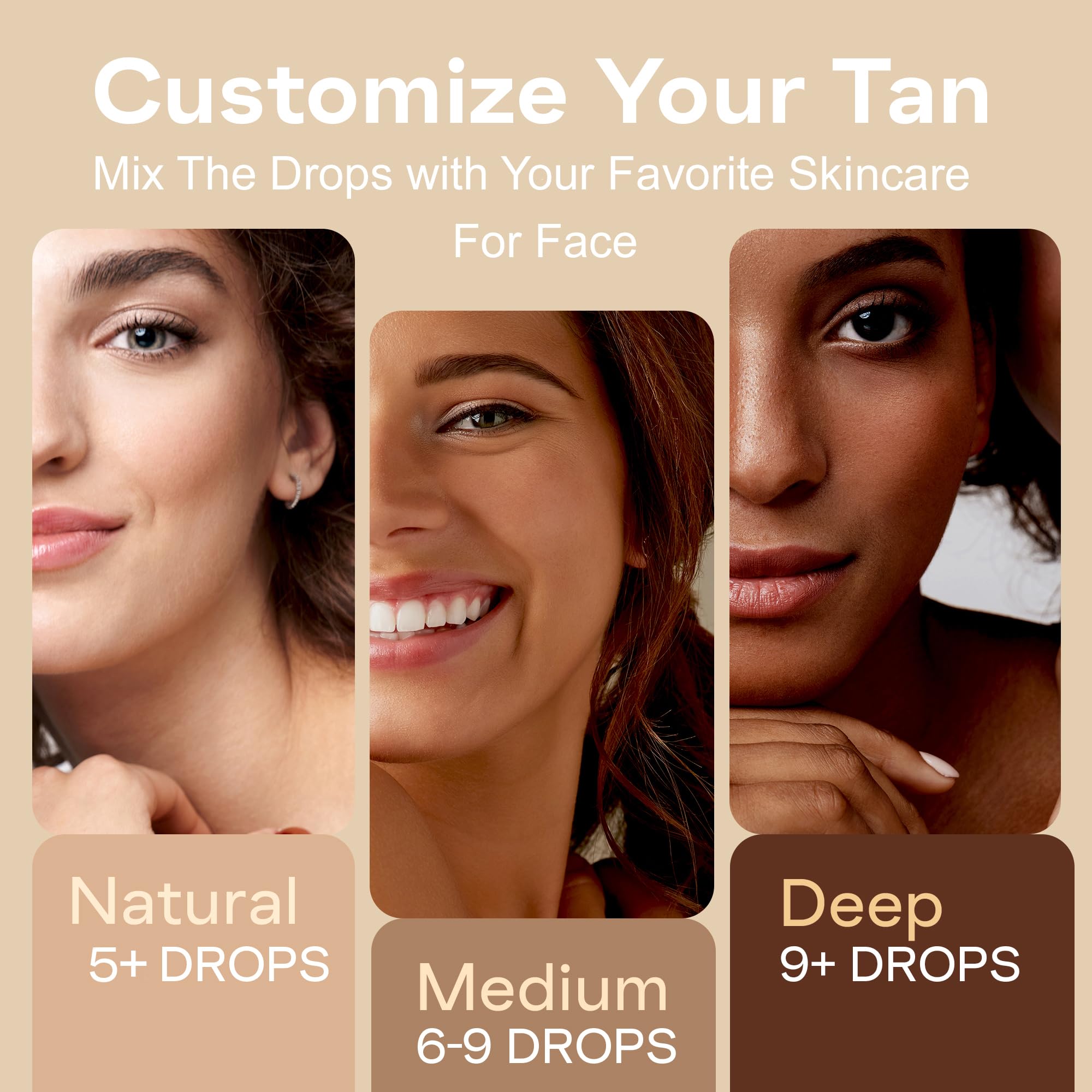 Close up of Wonder Family self tan drops bottle
