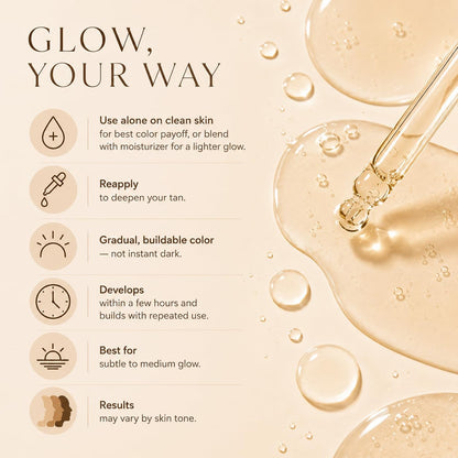 Detailed label view of Pipige sunless tanning serum