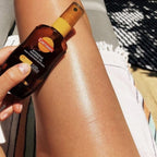 Carroten intensive tanning spray lifestyle beach setting