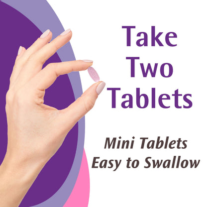 Back label of Caltrate Minis 150 tablets bottle