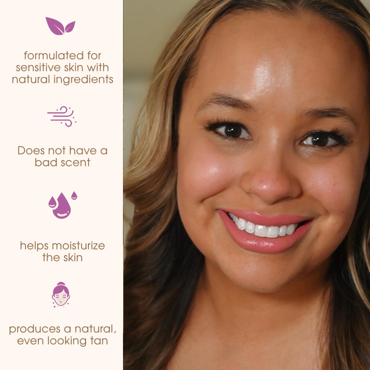 Gleow Face Tanning Drops lifestyle application scene