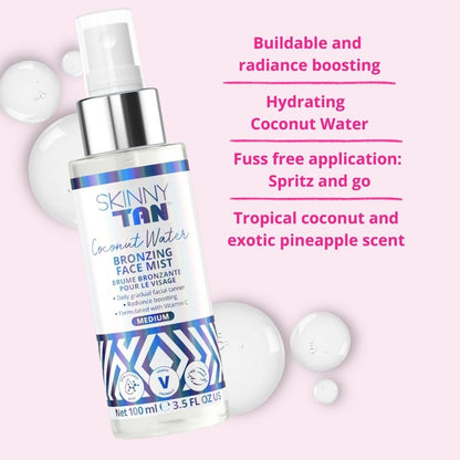 Skinny Tan Face Mist spray nozzle and packaging detail