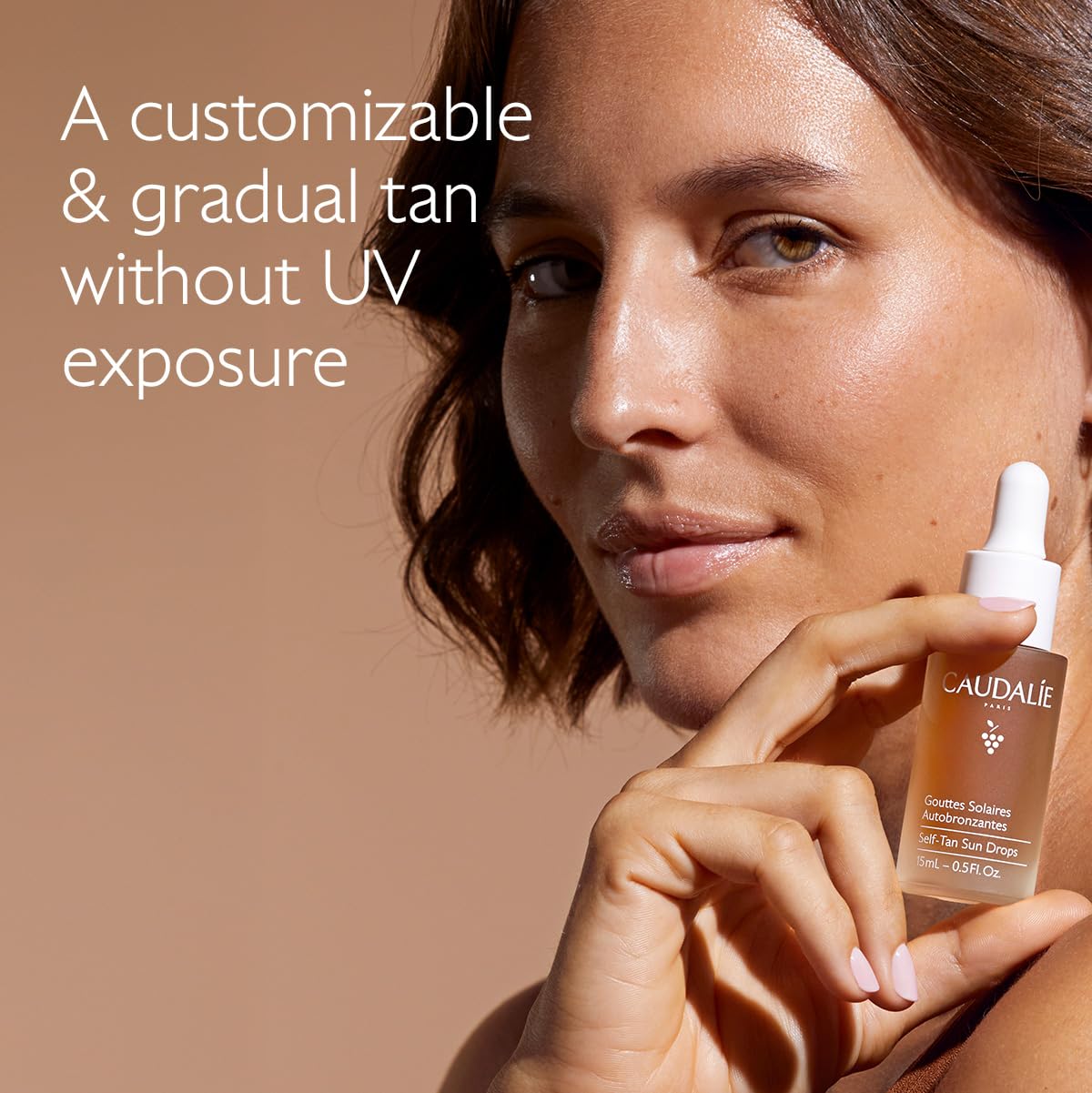 Caudalie Self-Tan Sun Drops packaging and dropper applicator