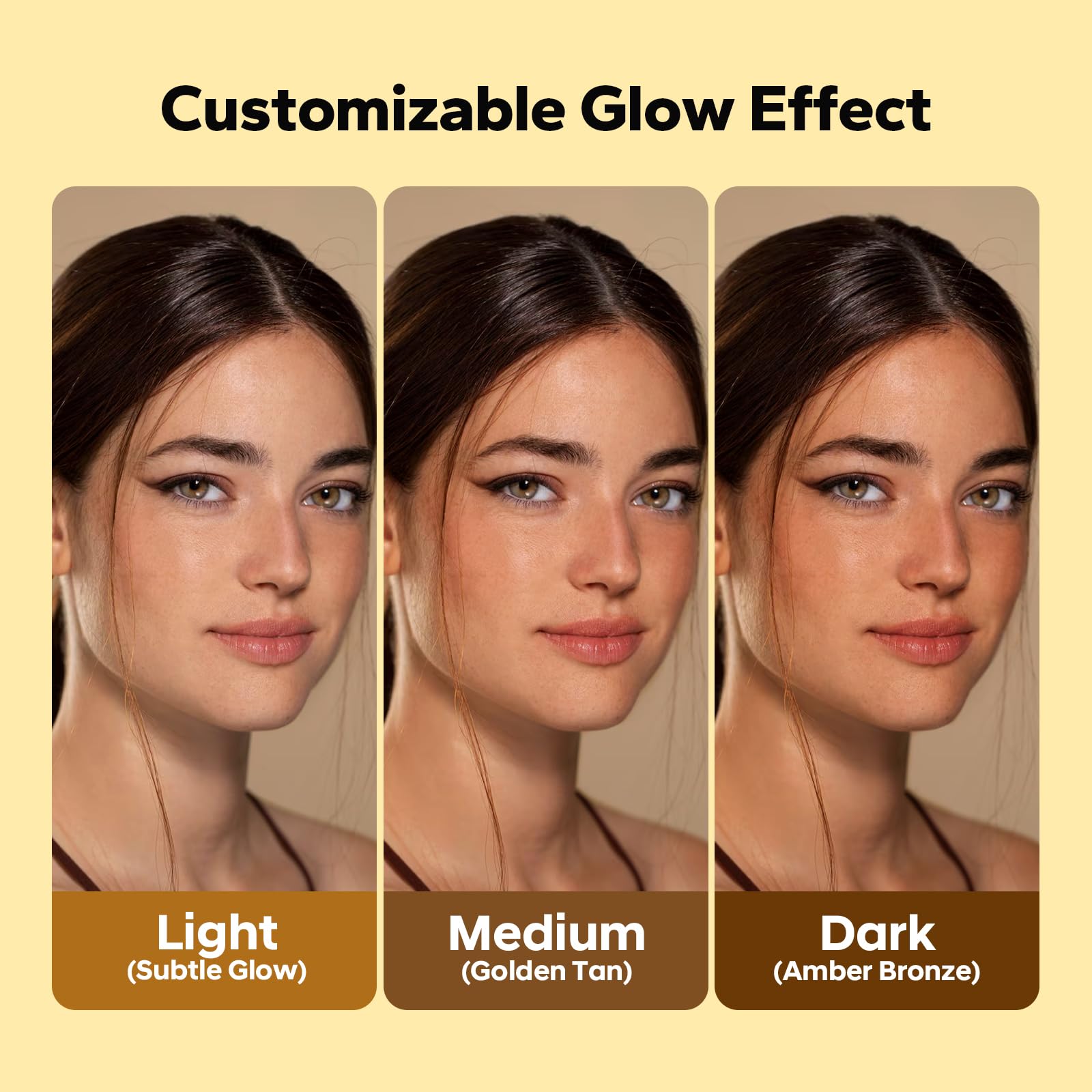 SilkyShark self tanning drops packaging showing application instructions