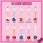 Townley Girl Hello Kitty lip gloss tubes arranged together