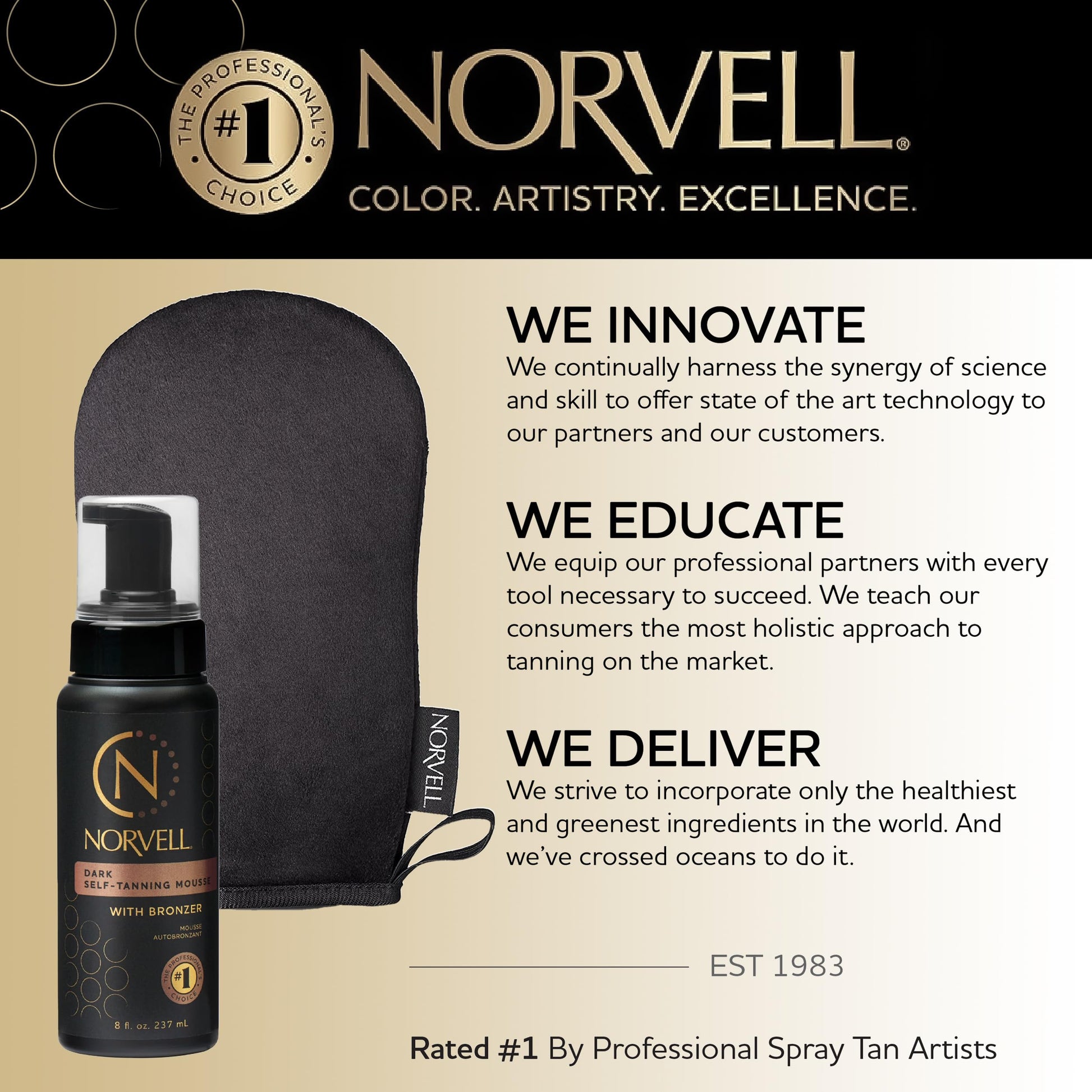Norvell instant natural bronzing glow mousse bottle