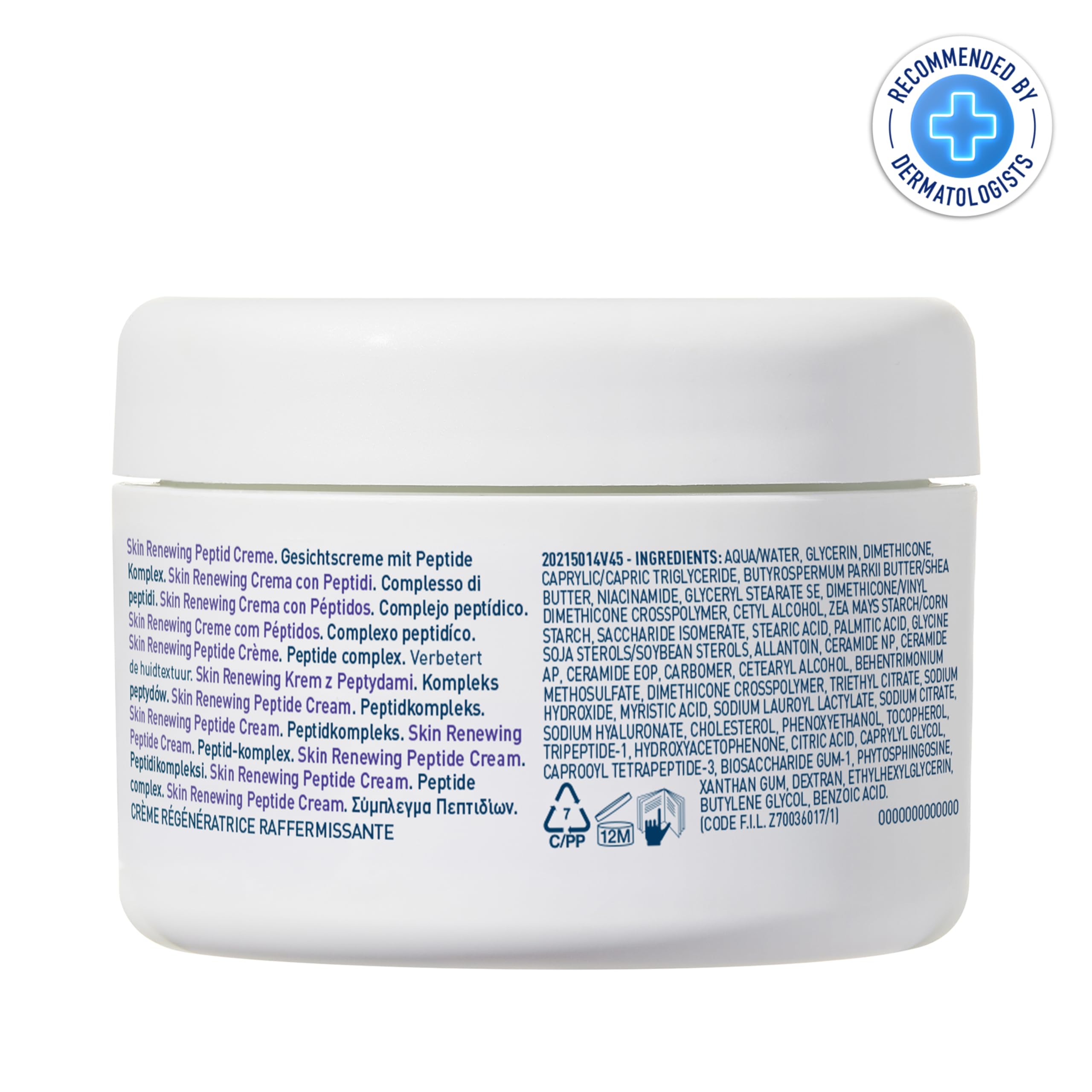 Authentic CeraVe skin renewing moisturizer with hyaluronic acid for evening skincare routine