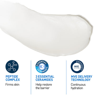 Side view of CeraVe skin renewing cream box displaying full product ingredients list