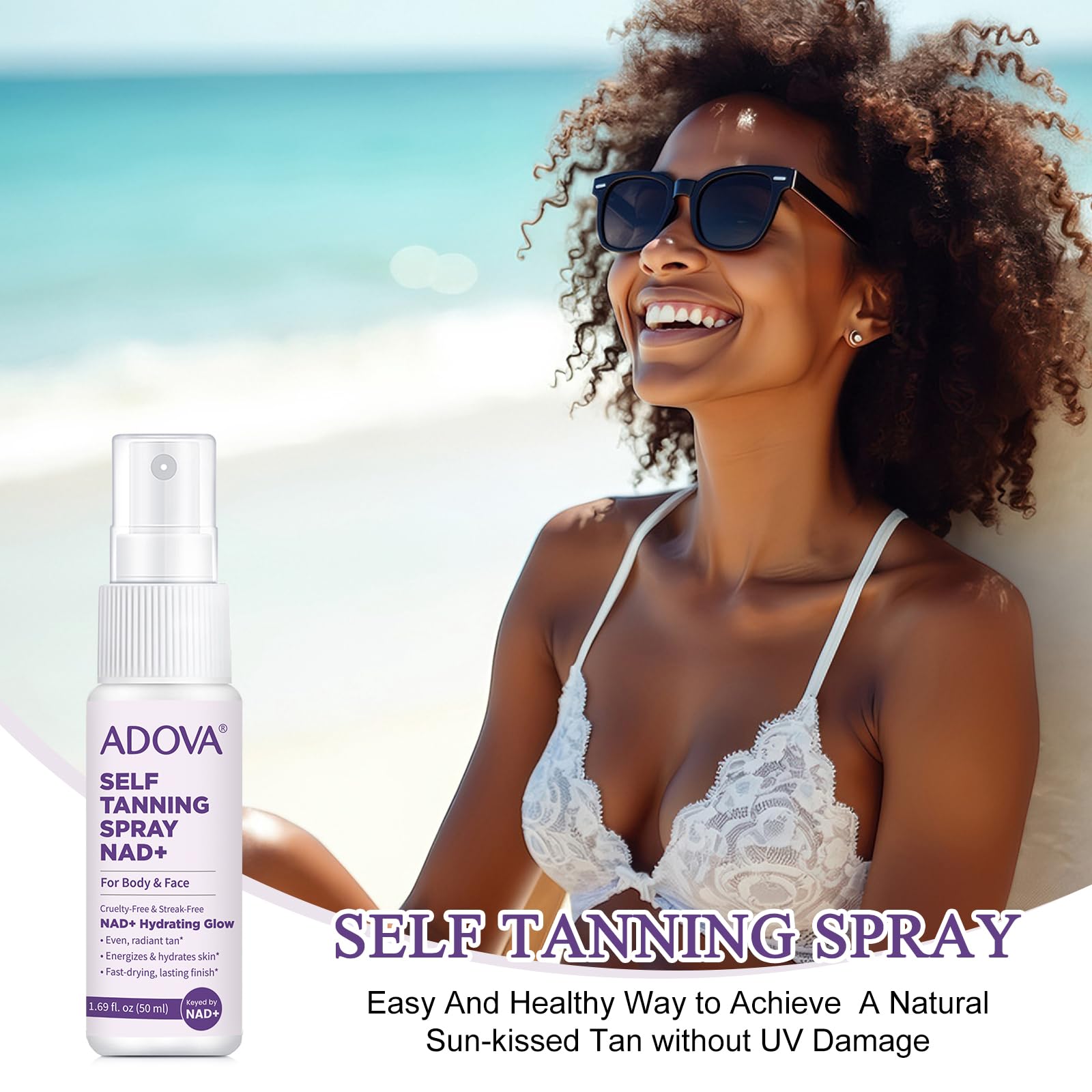 Evolv medium to dark bronze tanning spray