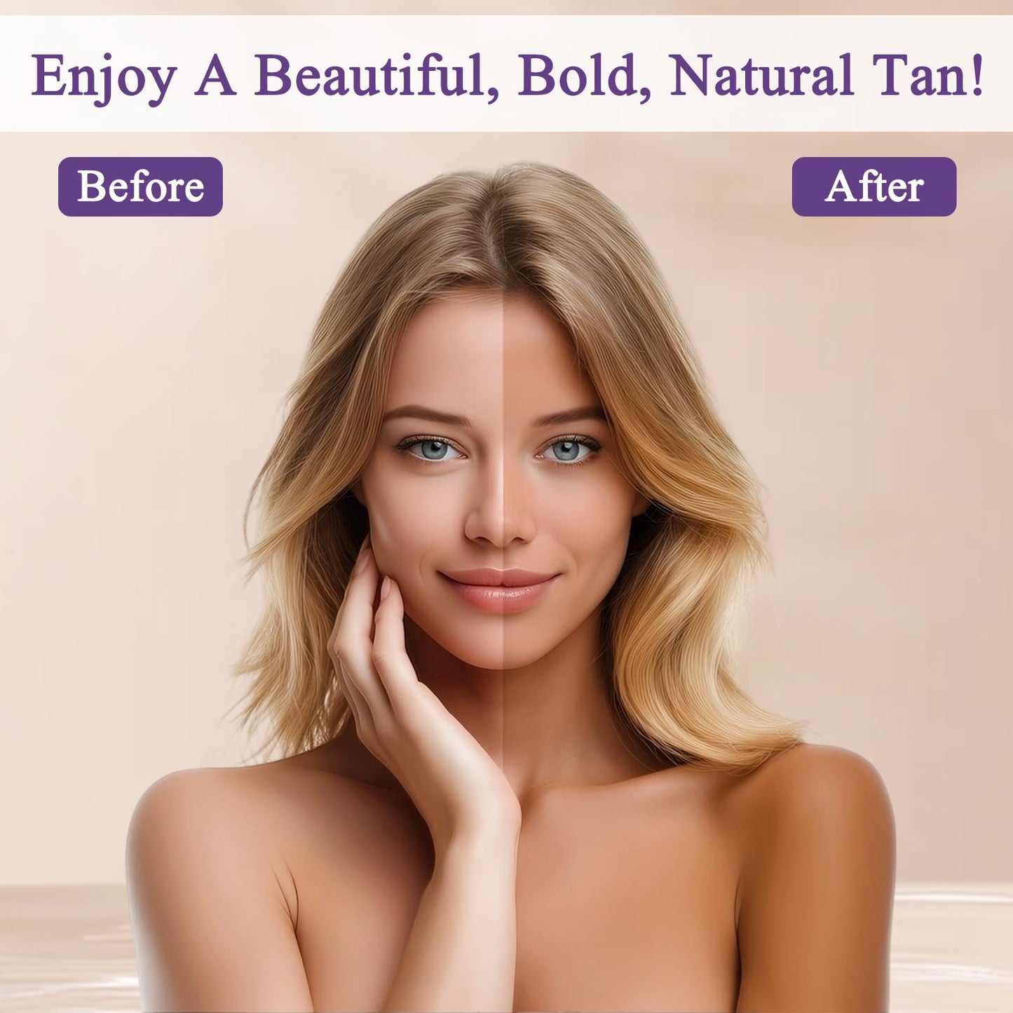 Moisturizing aloe vera and vitamin e tanning spray