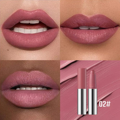 Easilydays high pigment creamy velvet lipstick crayon in shade number 02 swatched on skin.