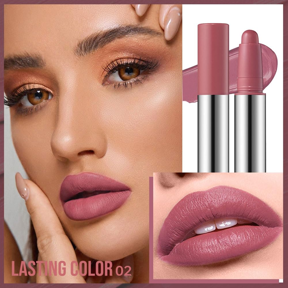 Easilydays non drying matte lip color for women showing the secure protective cap.